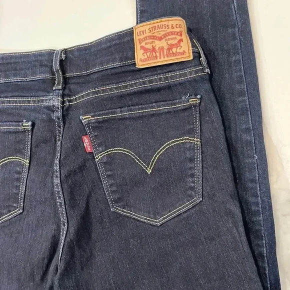LEVI STRAUSS Mid-Rise Skinny Jean Denim Stretch Dark Wash Women’s Size W27 L30 - Picture 5 of 7